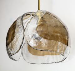  Mazzega Murano Large Three Glass Panel Pendant light by Mazzega - 938918