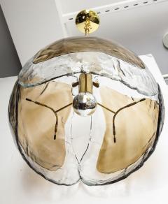 Mazzega Murano Large Three Glass Panel Pendant light by Mazzega - 938921