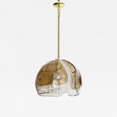  Mazzega Murano Large Three Glass Panel Pendant light by Mazzega - 940757