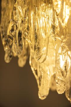  Mazzega Murano Mazzega Chandelier in Ghiaccio Murano Glass Italy 1950s - 3736271