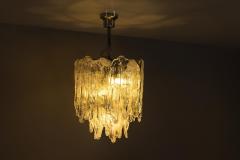  Mazzega Murano Mazzega Chandelier in Ghiaccio Murano Glass Italy 1950s - 3736273