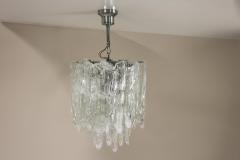  Mazzega Murano Mazzega Chandelier in Ghiaccio Murano Glass Italy 1950s - 3736277