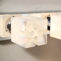  Mazzega Murano Mid Century Hand Blown Murano Glass Polished Nickel Vanity Light by Mazzega - 3442935