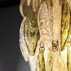  Mazzega Murano Mid Century Italian Murano Glass Palmette Chandelier by Mazzega - 4789246