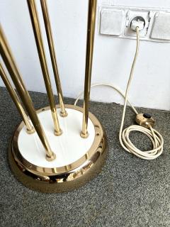  Mazzega Murano Mid Century Modern Brass Reed Floor Lamp Murano Glass by Mazzega Italy 1970s - 3481821