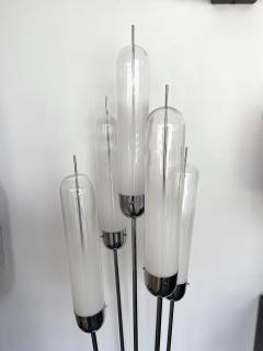  Mazzega Murano Mid Century Modern Reed Floor Lamp Murano Glass Metal by Mazzega Italy 1970s - 2807970