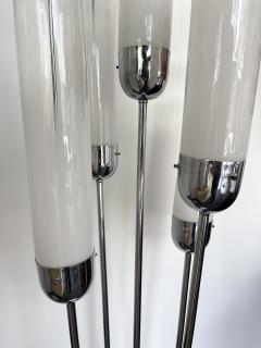  Mazzega Murano Mid Century Modern Reed Floor Lamp Murano Glass Metal by Mazzega Italy 1970s - 2807975