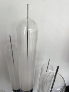  Mazzega Murano Mid Century Modern Reed Floor Lamp Murano Glass Metal by Mazzega Italy 1970s - 2807977