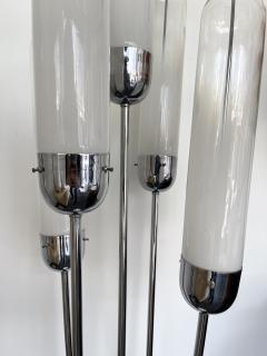  Mazzega Murano Mid Century Modern Reed Floor Lamp Murano Glass Metal by Mazzega Italy 1970s - 2807983