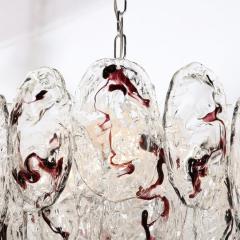  Mazzega Murano Mid Century Modernist Hand Blown Murano Glass Chandelier by Mazzega - 3443177