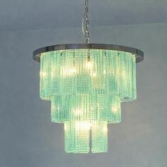  Mazzega Murano Modern Sea Green Murano Glass Sputnik Chandelier Italian SimoEng Mazzega Style - 4567273
