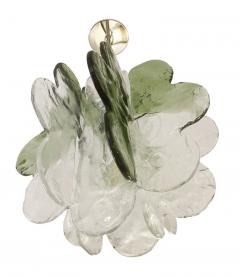  Mazzega Murano Organic Murano Glass Pendant by Mazzega with Green Accents - 3111850