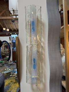  Mazzega Murano Pair of Italian Murano Glass Double Sconces by Mazzega - 4576820