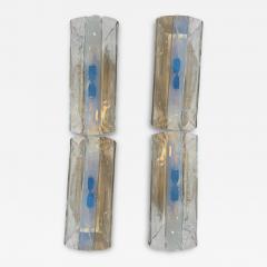  Mazzega Murano Pair of Italian Murano Glass Double Sconces by Mazzega - 4578777