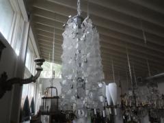  Mazzega Murano Pair of Murano Glass Mid Century Modern Chain Link Chandeliers - 3667690