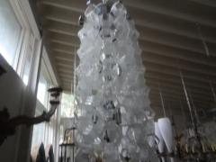 Mazzega Murano Pair of Murano Glass Mid Century Modern Chain Link Chandeliers - 3667697