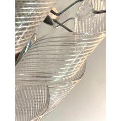 Mazzega Murano Set of 4 Transparent Ricci Murano Glass Wall Sconces in Mazzega Style - 4350335