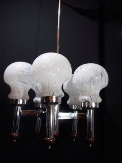  Mazzega Murano Snow Glass Chandelier by Mazzega 1970 - 649325