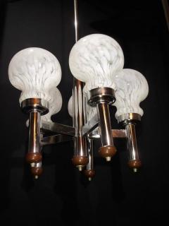  Mazzega Murano Snow Glass Chandelier by Mazzega 1970 - 649329