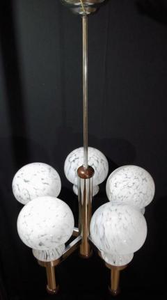  Mazzega Murano Snow Glass Chandelier by Mazzega 1970 - 649330