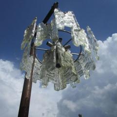  Mazzega Murano Vintage H Shape Murano Glass Mazzega Chandelier by Carlo Nason - 2249590