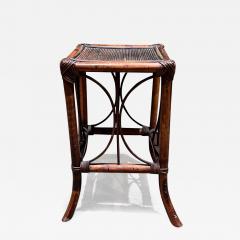  McGuire Furniture 1960s Vintage Bamboo Rattan Side Table Style McGuire - 3697097