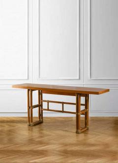  McGuire Furniture 1970s McGuire console with flip top top  - 3372914