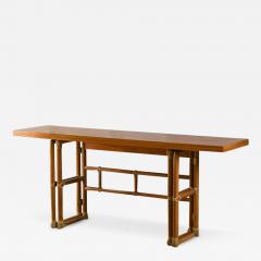  McGuire Furniture 1970s McGuire console with flip top top  - 3378475