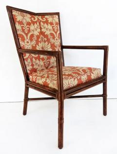  McGuire Furniture John and Elinor McGuire Barbara Barry McGuire Rattan Rawhide Dining Room Chairs New Upholstery Set 8 - 4058510