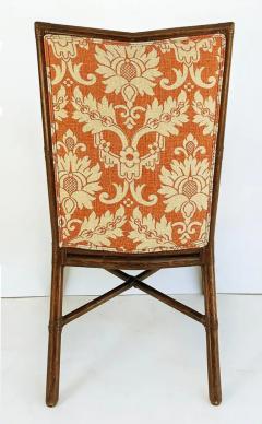  McGuire Furniture John and Elinor McGuire Barbara Barry McGuire Rattan Rawhide Dining Room Chairs New Upholstery Set 8 - 4058528