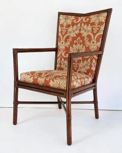  McGuire Furniture John and Elinor McGuire Barbara Barry McGuire Rattan Rawhide Dining Room Chairs New Upholstery Set 8 - 4058541