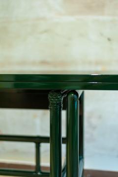  McGuire Furniture John and Elinor McGuire Green Lacquered Mcguire Console With Flip Top Surface San Francisco 1970 - 4472959