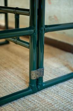  McGuire Furniture John and Elinor McGuire Green Lacquered Mcguire Console With Flip Top Surface San Francisco 1970 - 4472963