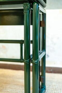  McGuire Furniture John and Elinor McGuire Green Lacquered Mcguire Console With Flip Top Surface San Francisco 1970 - 4472968