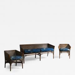 McGuire Furniture John and Elinor McGuire Living room set in the style of Mcguire San Francisco 1970 - 4034171