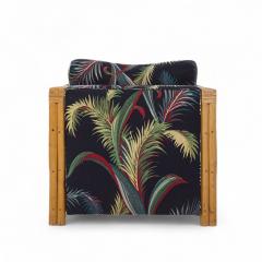  McGuire Furniture John and Elinor McGuire McGuire Style Mid Century Rattan Club Lounge Chairs Pair - 4299805