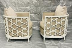  McGuire Furniture John and Elinor McGuire Pair of American Rattan Barrel Armchairs by McGuire San Francisco - 4365984