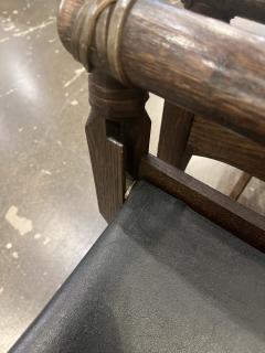  McGuire Furniture John and Elinor McGuire Pair of McGuire Oak Folding Campaign Chairs - 4044809