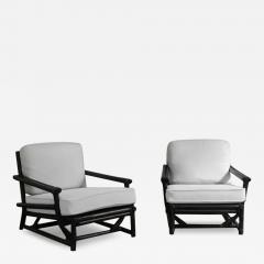  McGuire Furniture John and Elinor McGuire Pair of deep lounge chairs Elinore Jhon Mcguire San Francisco 1970 - 4055853