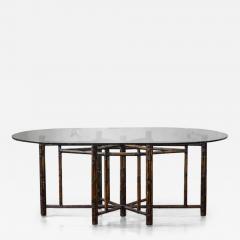  McGuire Furniture Large oval Mc Guire San Francisco 1970 table - 3652079