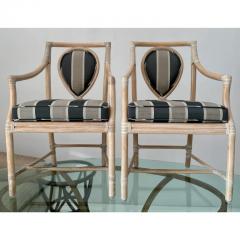  McGuire Furniture McGuire Furniture Company Chinoiserie Bamboo Dining Chair a Pair - 3090566