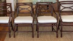  McGuire Furniture McGuire Furniture Company San Francisco Bamboo Dining Arm Chairs a Set of 4 - 1963190