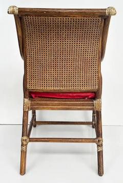  McGuire Furniture McGuire San Francisco Rattan Cane and Rawhide Armchairs Set of 4 - 3502884