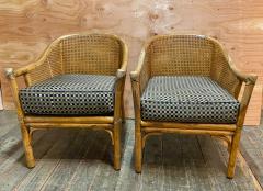  McGuire Furniture Pair of McGuire Coastal Arm or Tub Chairs  - 3297536