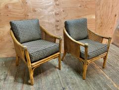  McGuire Furniture Pair of McGuire Coastal Arm or Tub Chairs  - 3297537