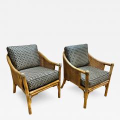  McGuire Furniture Pair of McGuire Coastal Arm or Tub Chairs  - 3302473