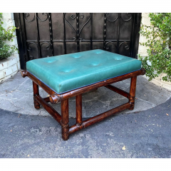  McGuire Furniture Vintage 1950 s McGuire Bamboo Footstool Ottoman - 2850191