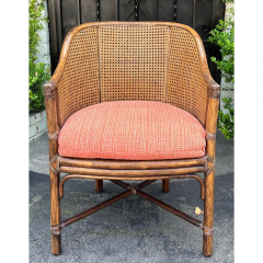  McGuire Furniture Vintage McGuire Furniture Company Bamboo Cane Arm Chair - 3079327