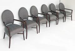  McGuire Furniture Vintage McGuire San Francisco Dining Armchairs Upholstered Set of 6 - 3502435