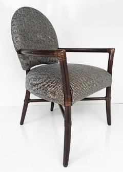  McGuire Furniture Vintage McGuire San Francisco Dining Armchairs Upholstered Set of 6 - 3502449